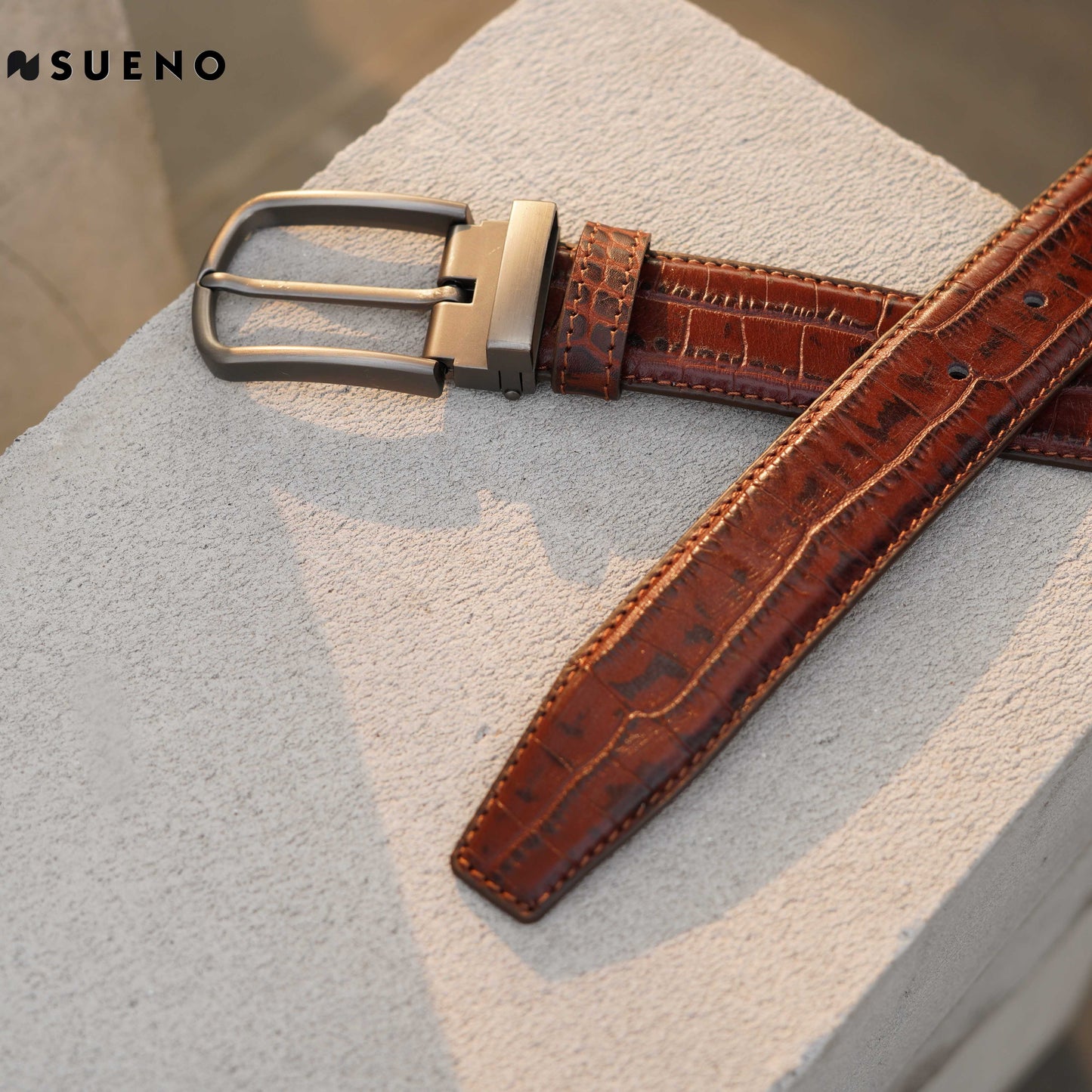 Men's Croco Leather Belt