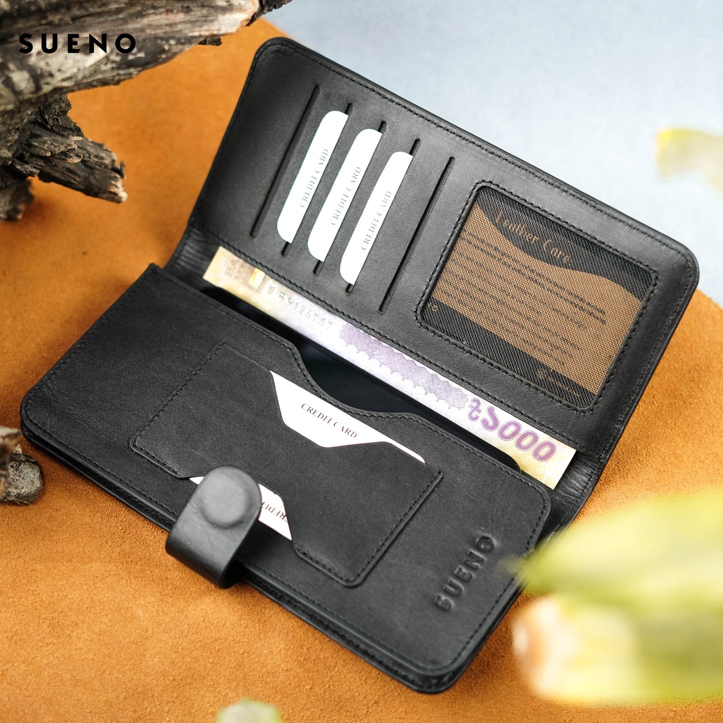 Button Long Wallet