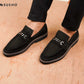Chain Strap Suede Loafer