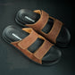 Dual Strap Nubuck Slides