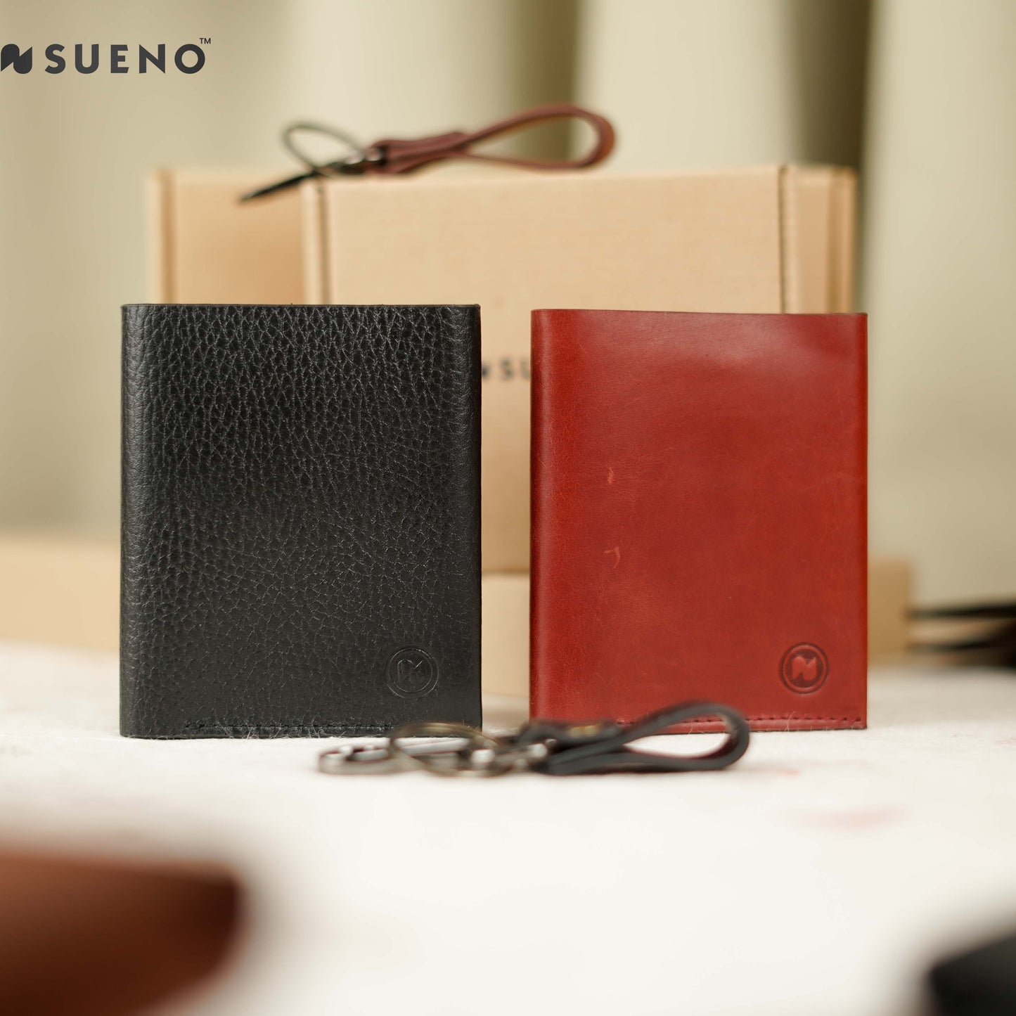 Minimalist Wallet and Key Chain Gift Set