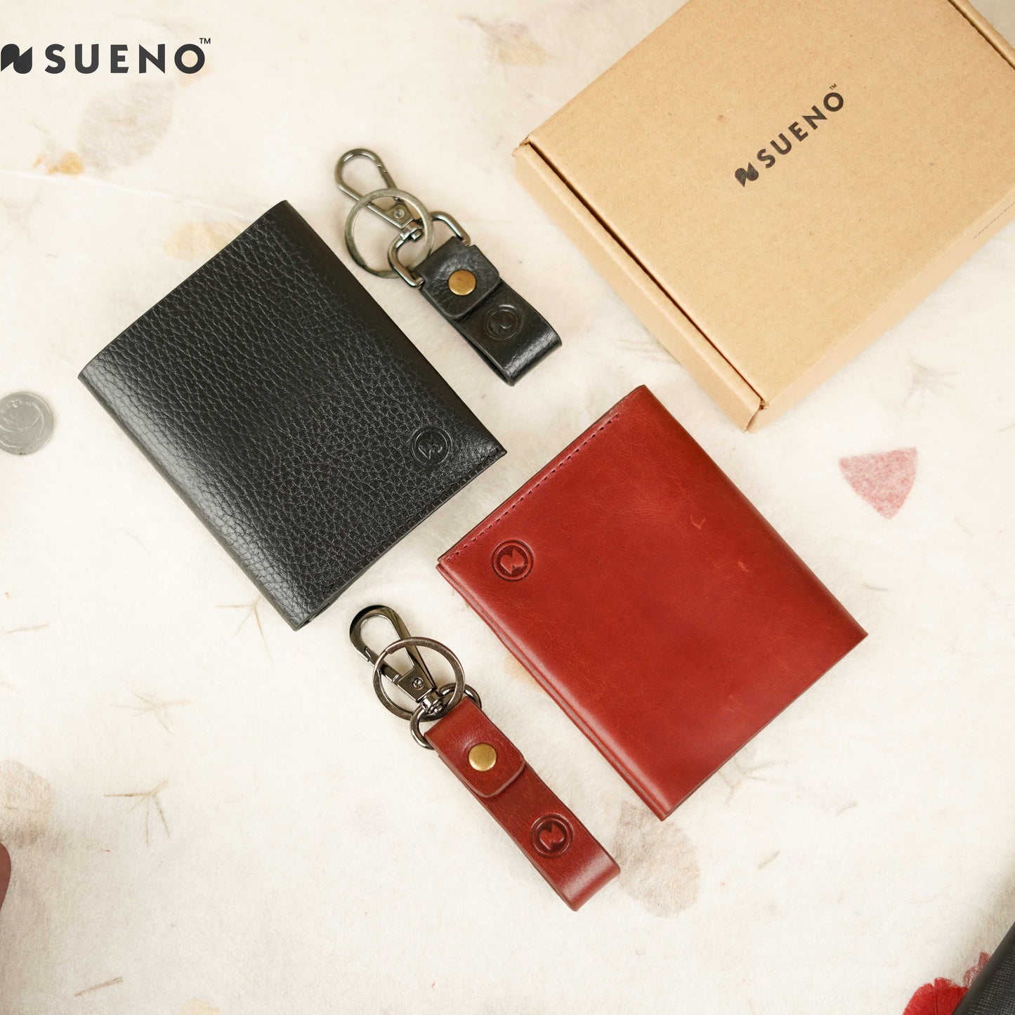 Minimalist Wallet and Key Chain Gift Set