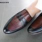 Men's Croco Texture Penny Mule Shoe