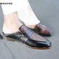 Men's Croco Texture Penny Mule Shoe