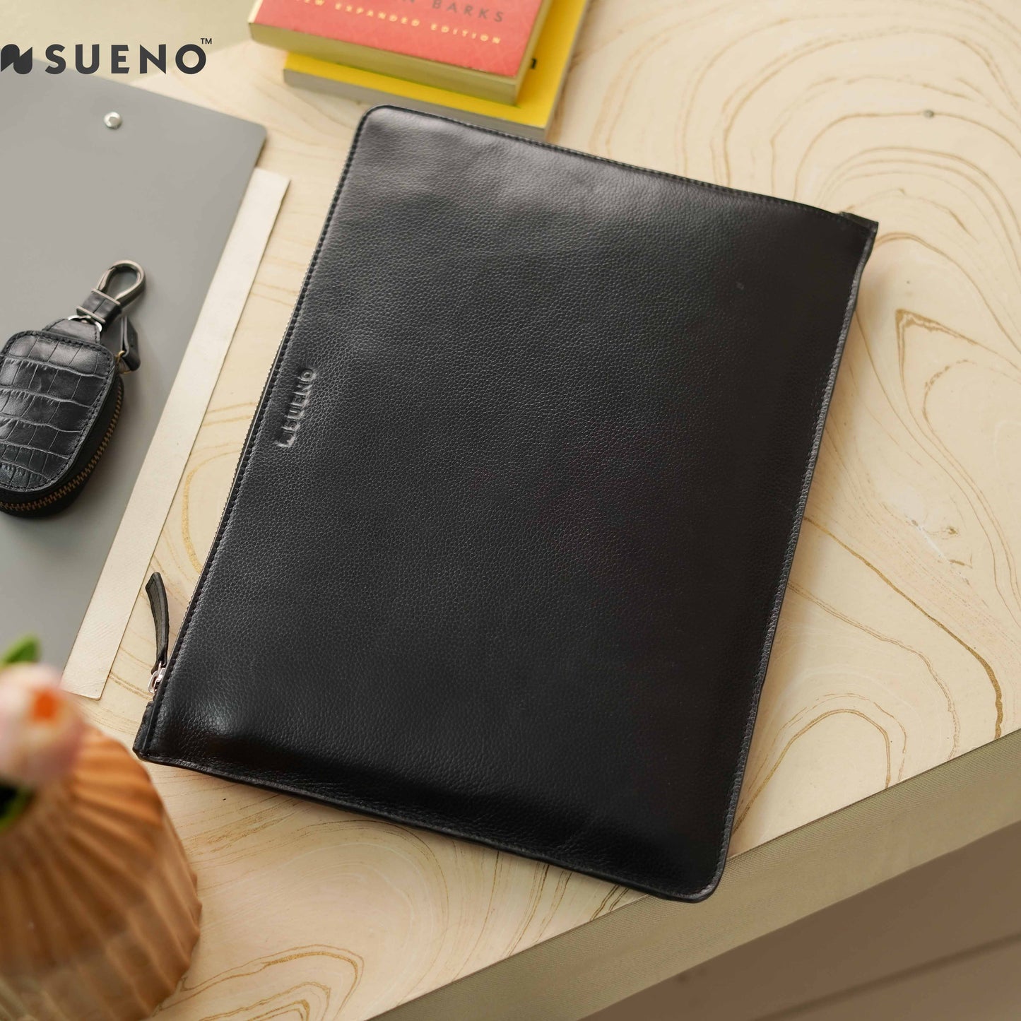 TechMaster Leather Laptop Sleeve