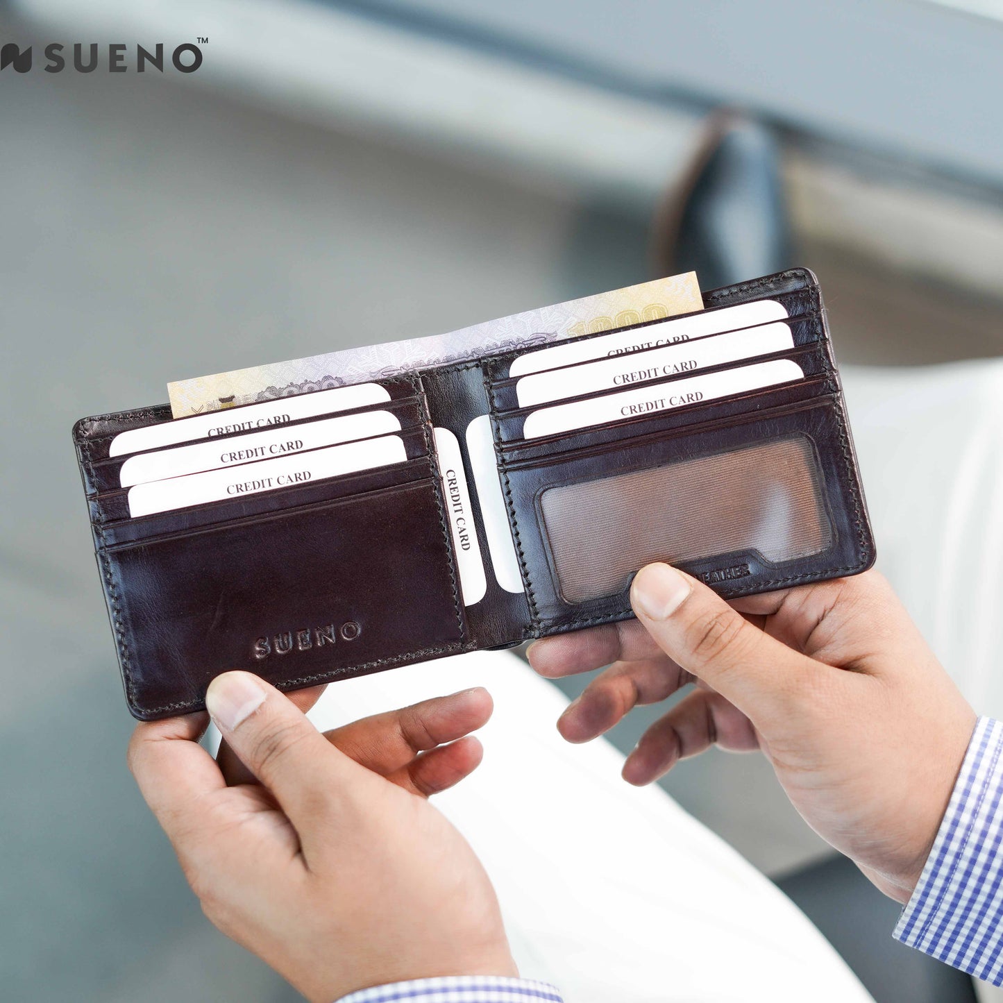 Classic Bi-Fold Wallet and Key Chain Gift Set