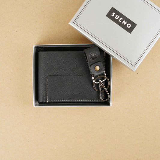 Premium Wallet and Key Chain Gift Set