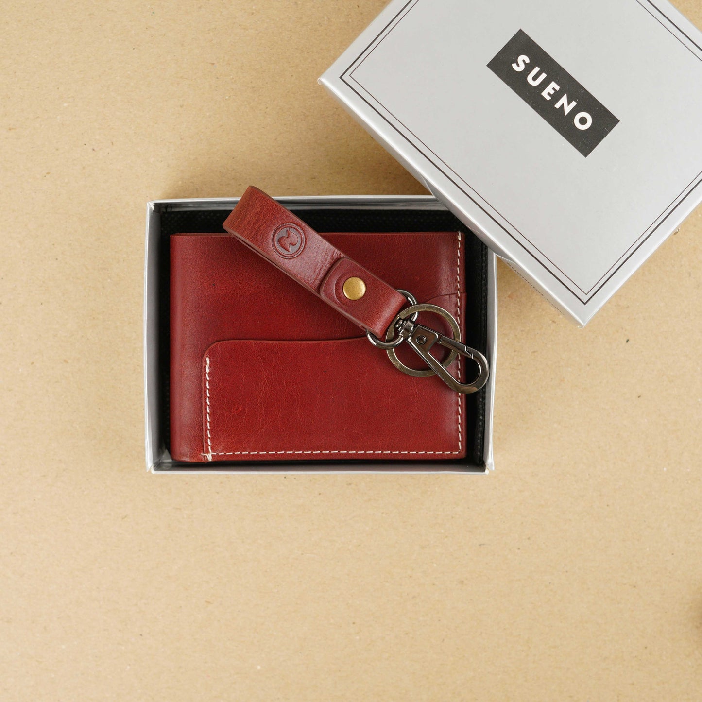 Premium Wallet and Key Chain Gift Set