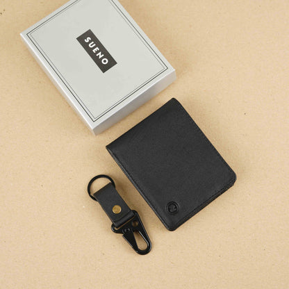 Classic Bi-Fold Wallet and Key Chain Gift Set