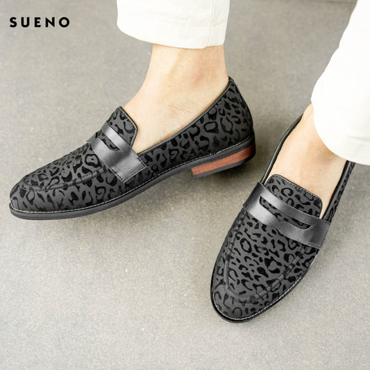 Men's Velvet Printed Penny Loafer