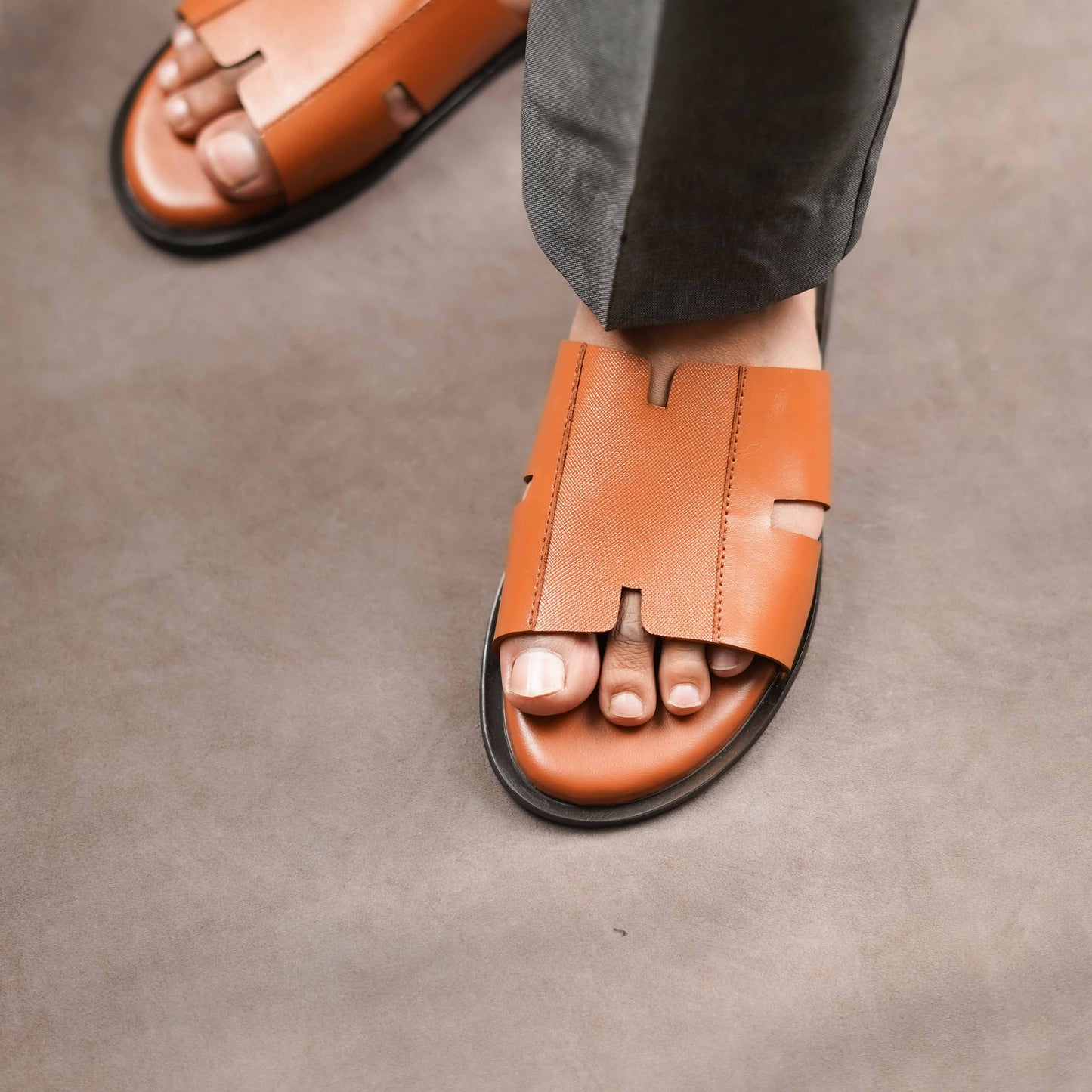 Men's Safiano Texture Sandal